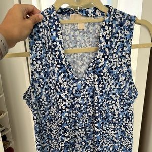 Michael Kors Blue/White Flowers Blouse